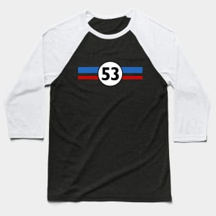 Herbie 53 Classic Racing Car 1963 Circle Logo #8 Baseball T-Shirt